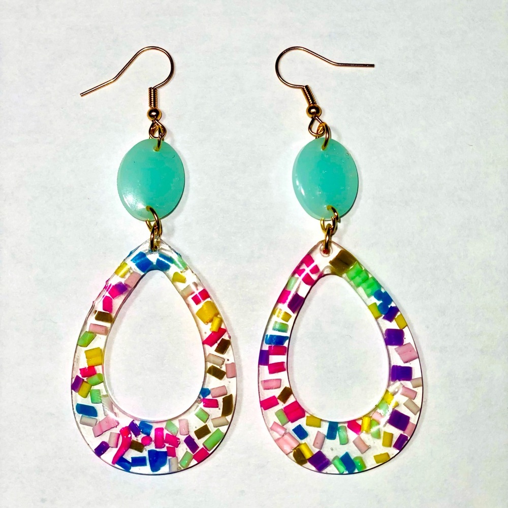 Handmade resin earrings